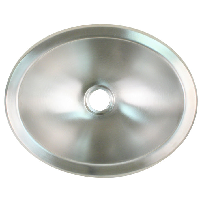 Scandvik Brushed SS Oval Sink - 13.25