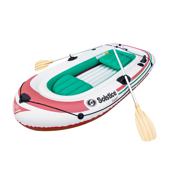 Solstice Watersports Voyager 4-Person Inflatable Boat Kit w/Oars  Pump [30401]