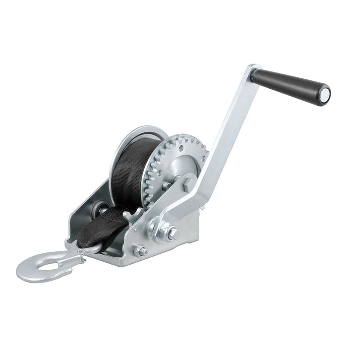 CURT Hand Crank 900 lb. Winch w/15 Strap  6-1/2