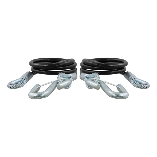 CURT 44-1/2" Safety Cables w/2 Snap Hooks - 5,000 lbs. - Vinyl Coated - 2 Pack [80151]