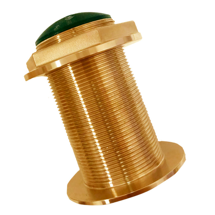 Echonautics Bronze Low-Profile Thru-Hull Medium-Frequency CHIRP Transducer - 600W, 12 Tilt, 80-130kHz [BT70MA600-12]