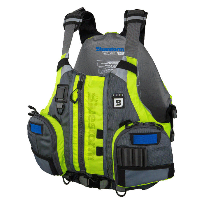 Bluestorm Kinetic Kayak Fishing Vest - Hi-Vis - 2XL/3XL [BS-409-HVS-2/3XL]