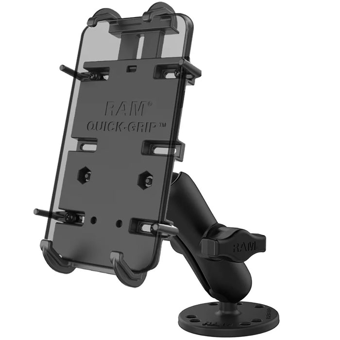 RAM Mount RAM Quick-Grip XL Spring-Loaded Phone Mount w/Drill-Down Base [RAM-B-138-PD4U]