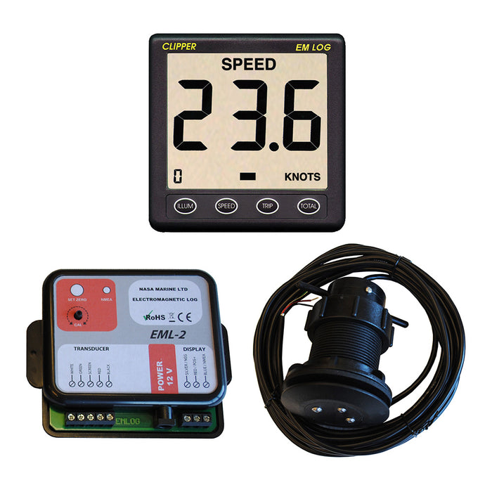 Clipper Electromagnetic 2 Speed Log Display Data Box Electromagnetic Log [EML-2+CLIP EM LOG]