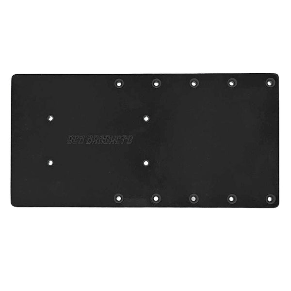 Sea Brackets 16" Straight Trolling Motor Plate f/Garmin Kraken - Black [SEA2301-BLK]