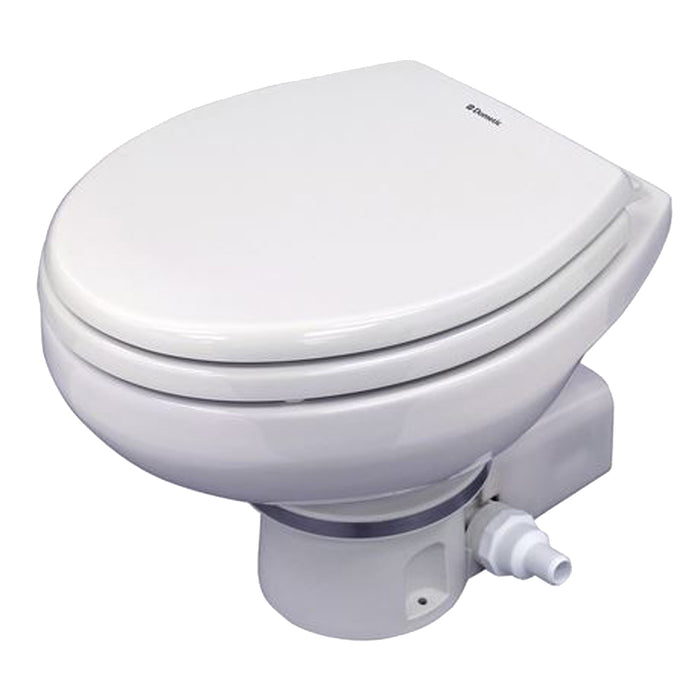 Dometic MasterFlush 7160 White Electric Macerating Toilet - 12V w/Orbit Base  Raw Water Flush [304716001]