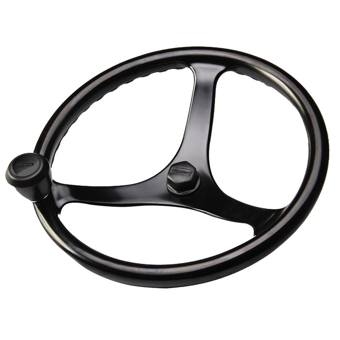 Edson Power Wheel Black w/Black Nut  Black Knob - 14.5