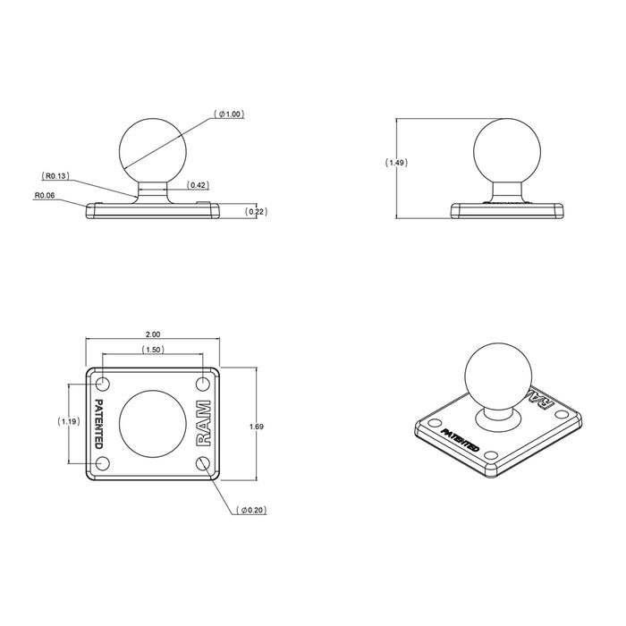 RAM Mount Square 2