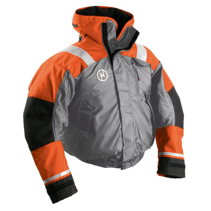 First Watch AB-1100 Flotation Bomber Jacket - Orange/Grey - XXL [AB-1100-OG-XXL]