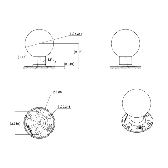 RAM Mount 3.68