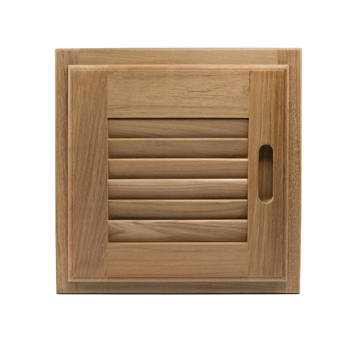 Whitecap Teak Louvered Door & Frame - Right Hand - 12