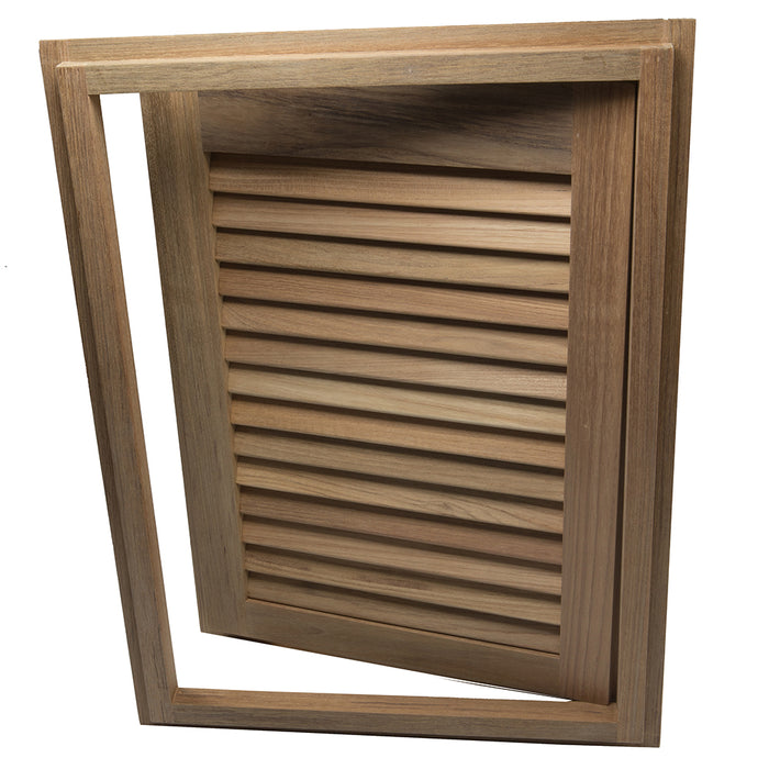 Whitecap Teak Louvered Door & Frame - Right Hand - 15