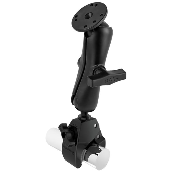 RAM Mount Large Tough-Claw Base w/Double Socket Arm & 1.5" Round Base Adapter [RAP-401-202U]