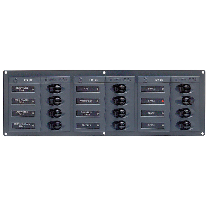 BEP DC Panel - 12-Way - No Meter - Horizontal [902NMH]