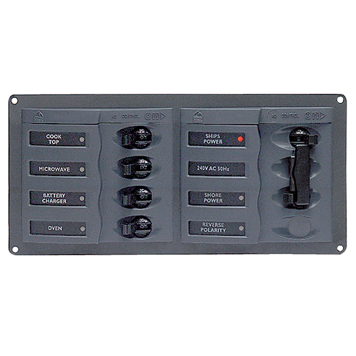 BEP AC Circuit Breaker Panel w/o Meters, 4 Way Panel 2 Mains - 110V [900-AC1-110V]