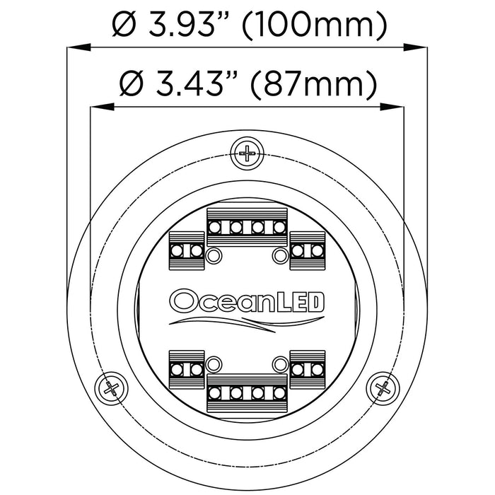 OceanLED Sport S3166S Underwater LED Light - Ultra White [012102W]