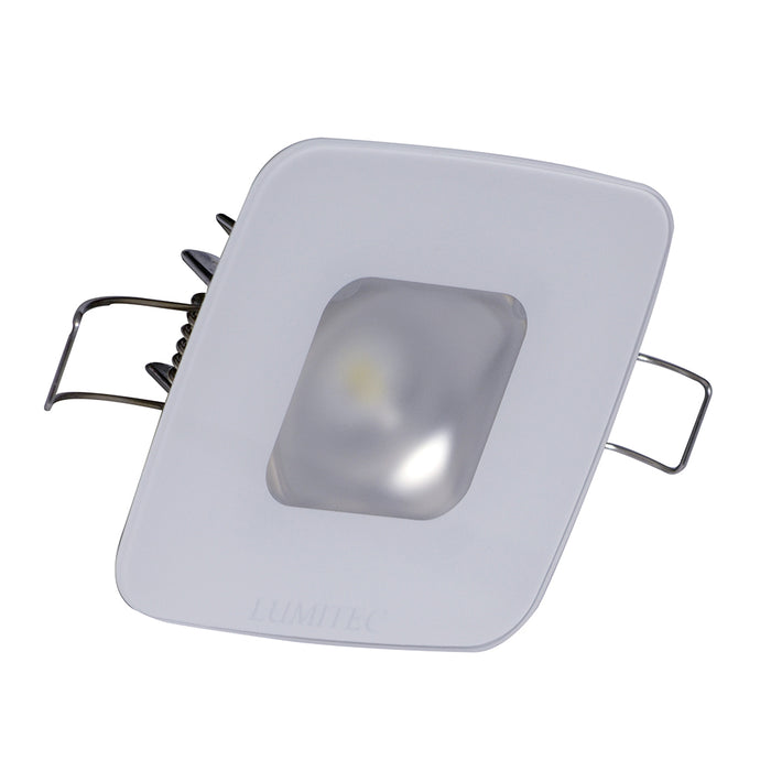 Lumitec Square Mirage Down Light - White Dimming, Red/Blue Non-Dimming - Glass Housing - No Bezel [116198]