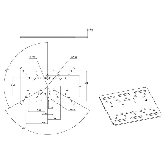 RAM Mount Forklift Overhead Guard Plate [RAM-335]