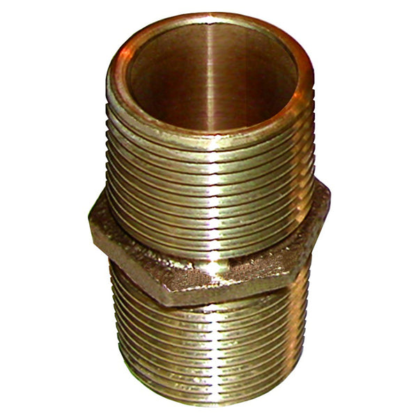 GROCO Bronze Pipe Nipple - 1-1/4" NPT [PN-1250]