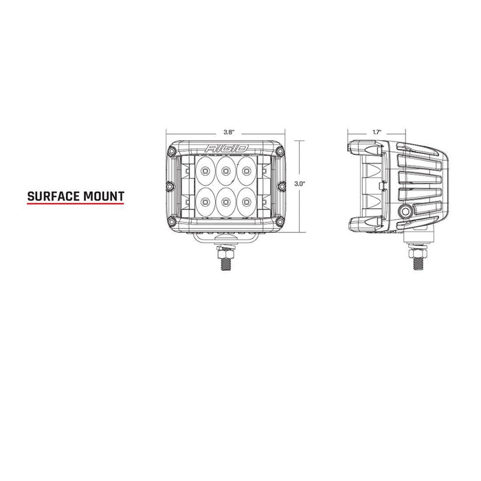 RIGID Industries D-SS Series PRO Spot Surface Mount- Black [261213]