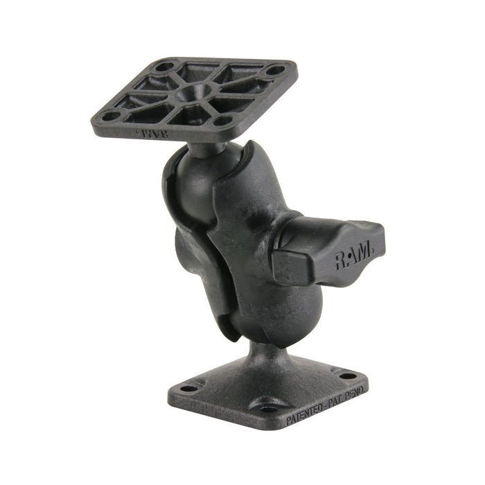 RAM Mount Composite Drill-Down Double Ball Mount w/Rectangle AMPS Plates [RAP-B-141U-A]