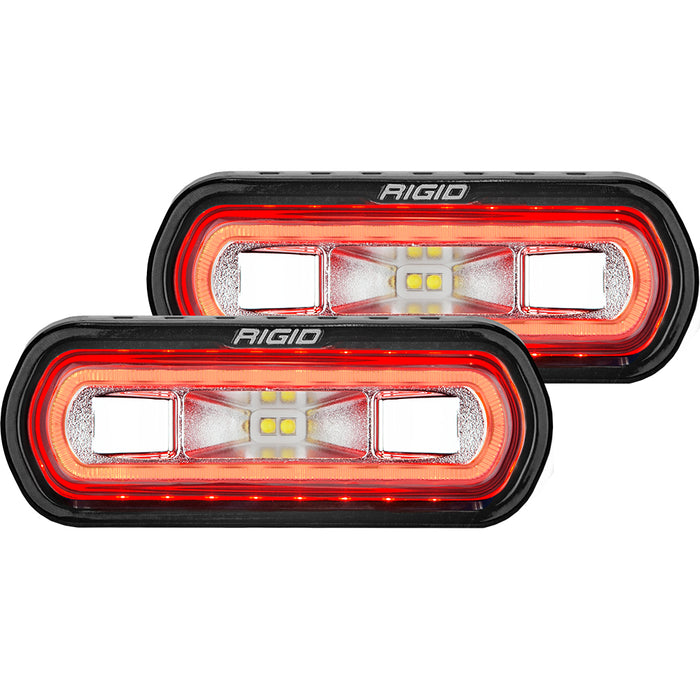 RIGID Industries SR-L Series Surface Mount Spreader Light - Black Housing - Red Halo [53122]