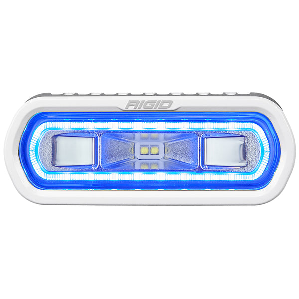 RIGID Industries SR-L Series Marine Spreader Light - White Surface Mount - White Light w/Blue Halo [51101]