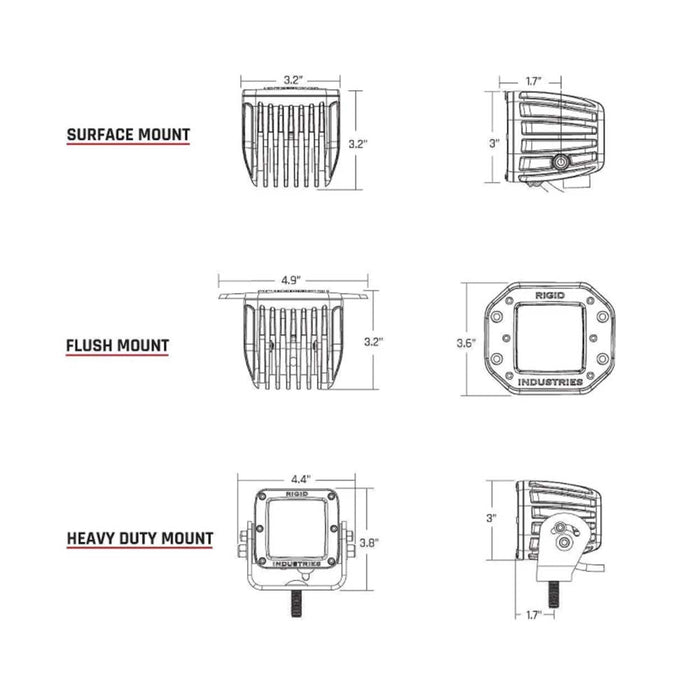 RIGID Industries D-Series Pro Dually Spot Surface Mount Pair - Midnight Edition [202213BLK]