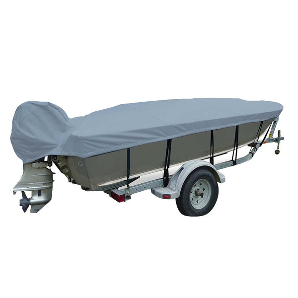 Carver Poly-Flex II Narrow Series Styled-to-Fit Boat Cover f/15.5 V-Hull Fishing Boats - Grey [70125F-10]