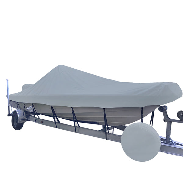 Carver Sun-DURA Styled-to-Fit Boat Cover f/21.5 V-Hull Center Console Shallow Draft Boats - Grey [71221S-11]