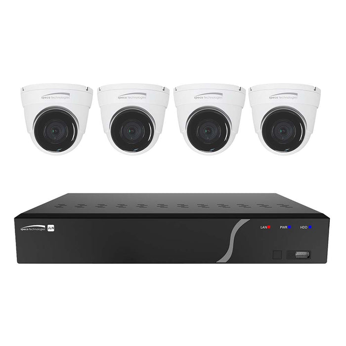 Speco 4 Channel NVR Kit w/4 Outdoor IR 5MP IP Cameras 2.8mm Fixed Lens, 1TB Kit NDAA [ZIPK4N1]