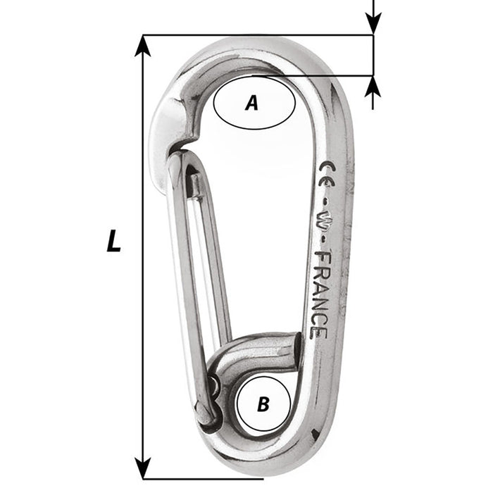 Wichard Symmetric Carbin Hook - 120mm Length - 15/32