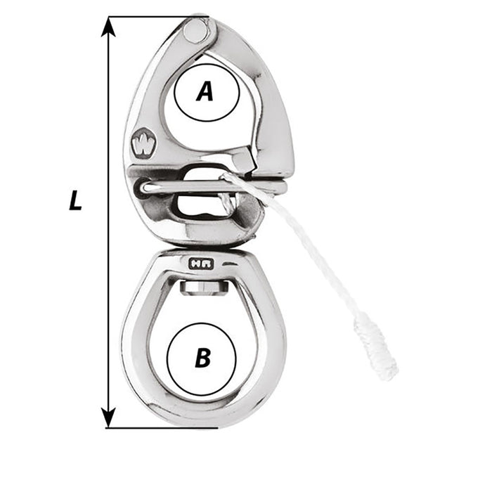 Wichard HR Quick Release Snap Shackle With Large Bail -145mm Length - 5-45/64