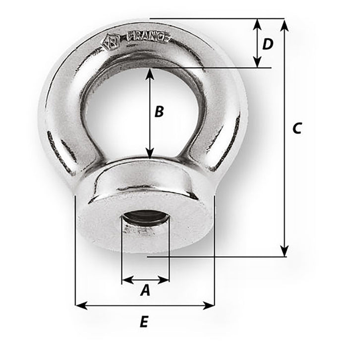 Wichard 8mm Eye Nut - 1/2